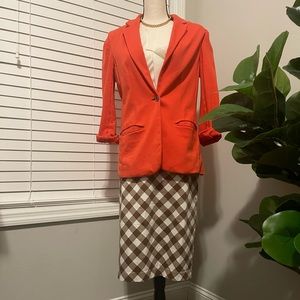 7th Ave New York & Company Brown And White Skirt